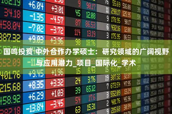 国鸣投资 中外合作办学硕士：研究领域的广阔视野与应用潜力_项目_国际化_学术